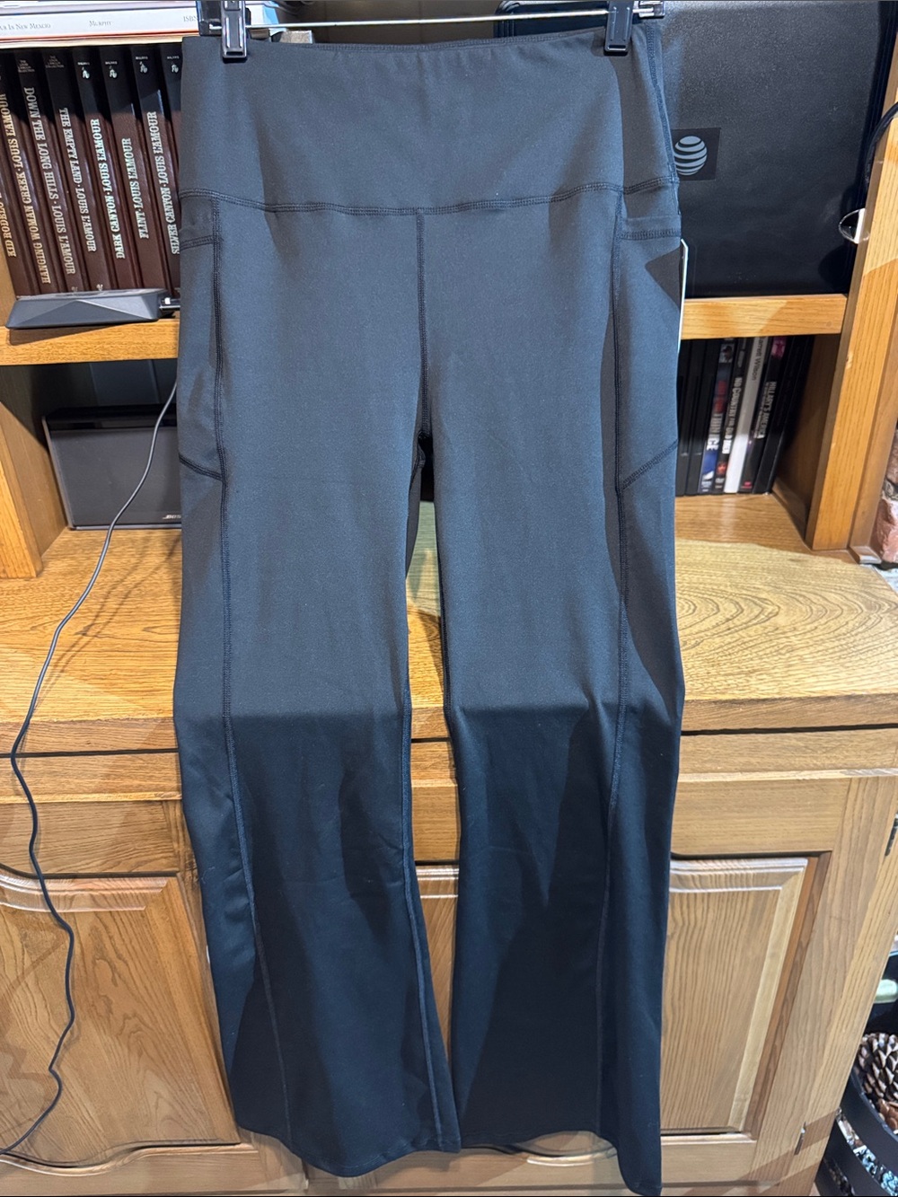 Express Black Boot-Cut Flare Leggings